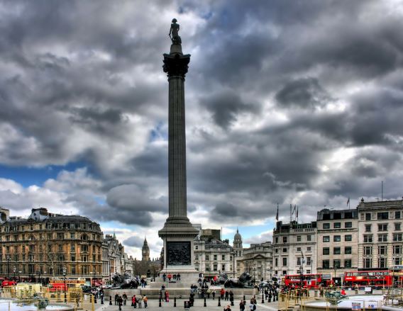 Трафальгарская площадь, Лондон, Англия.