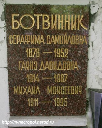 Могила Ботвинника Михаила.