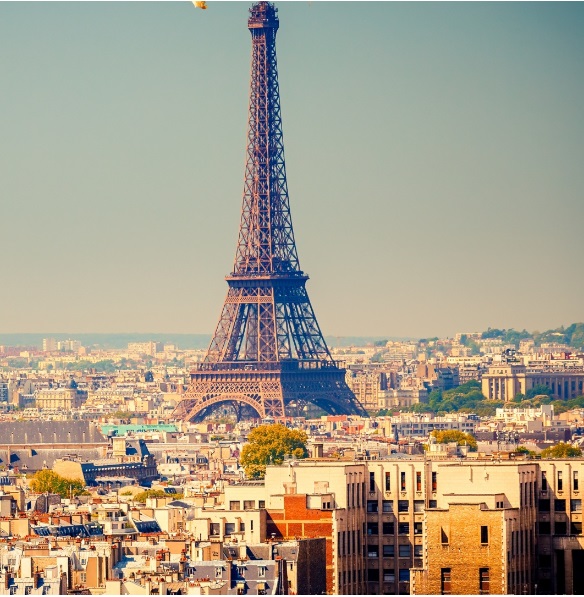Эйфелева башня, Париж, Франция. Осень.