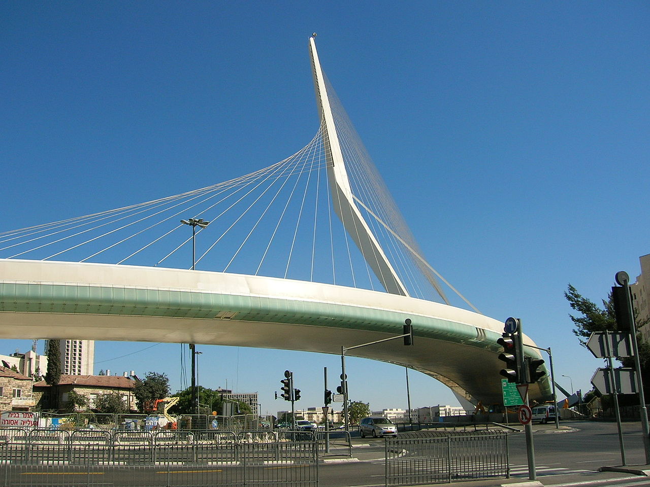 Подвесной Струнный мост «Арфа Давида». Иерусалим, Израиль.