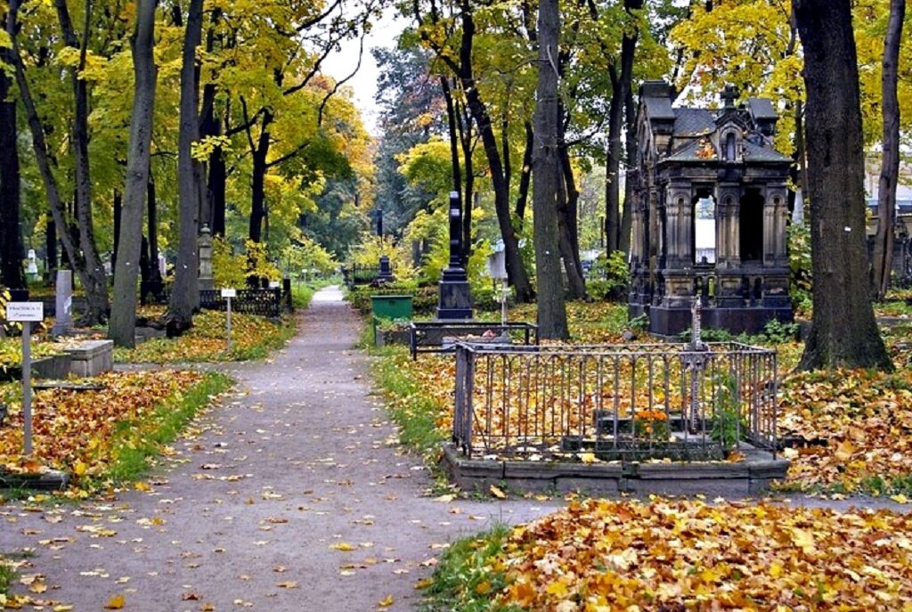 Новодевичье кладбище, осень. Москва.
