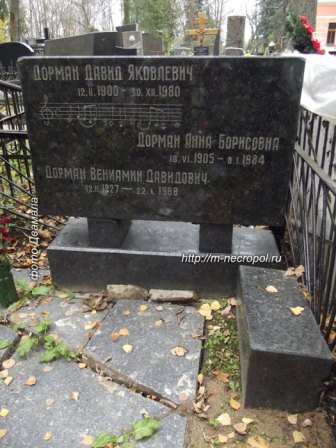 Могила Дормана Вениамина.