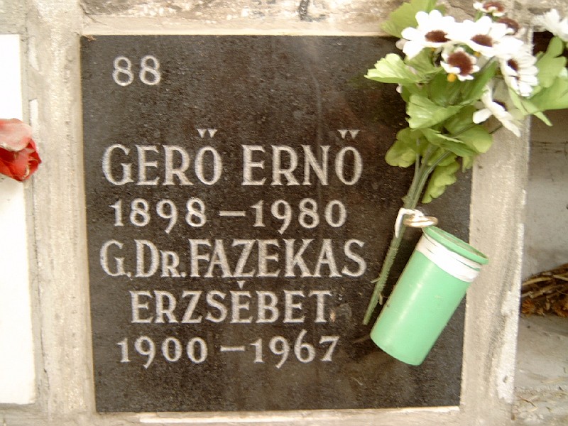 Могила Герё Эрнё.