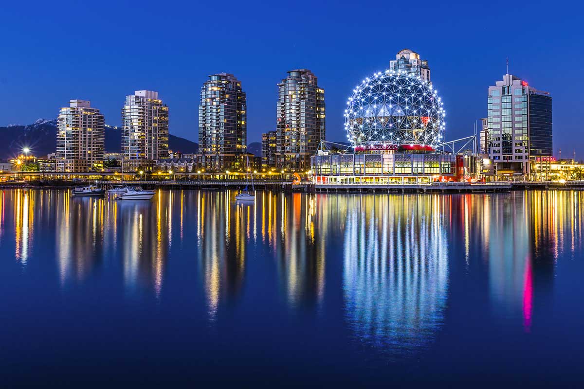 Панорама города Ванкувера, Канада.