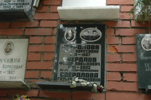 Захоронение Свердлова Фёдора.