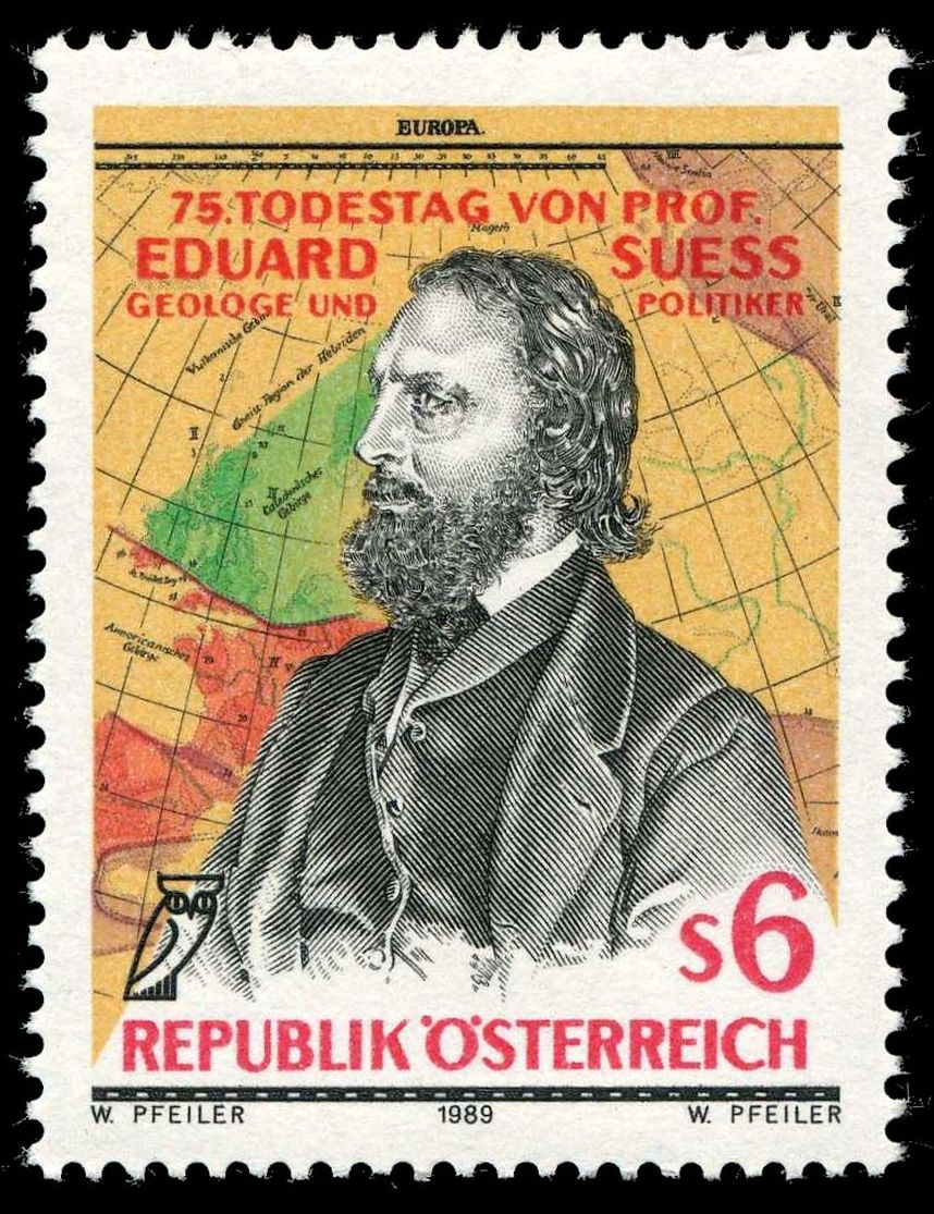 Почтовая марка Австрии 1989, посвящённая Зюссу Эдуарду.
